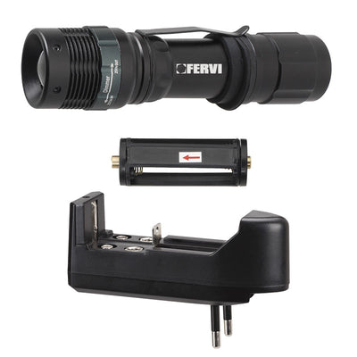 Torcia IN Alluminio CON 1 LED E Funzione Zoom Manuale