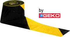 شريط تحذيري طراز geko أصفر-أسود، طول 200 م، ارتفاع 70 مم، من Vigor