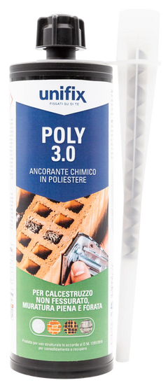Anclaje químico de poliéster Poly 3.0 400 ml para pistola Unifix