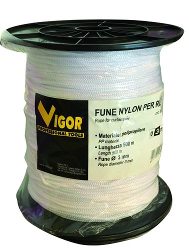 Fune P/Riloga Nylon Vigor Bianca 500 M 3 Mm