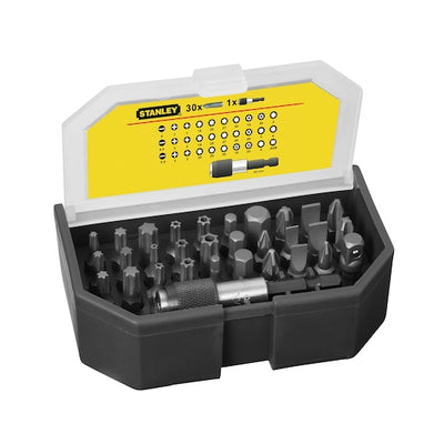 Set 31 Pz Inserti 25 mm. Att. 1/4" + 1 Portainserti Magnetico a Sgancio Veloce (1-13-903) Stanley