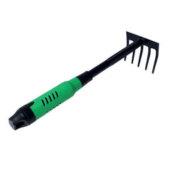 Rastrillo de mano de acero pintado con empuñadura antideslizante 32 cm Verdelook