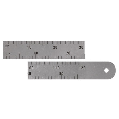 Four-scale typographic gauge from Metrica