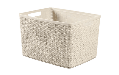 Cesto portaoggetti Jute L 20 L 36x28x23 cm off white Curver