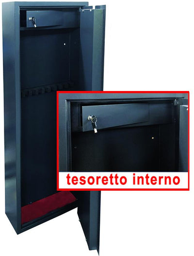 Armadi Portafucili Vigor 10 Posti+Tesoretto 55X22X145H