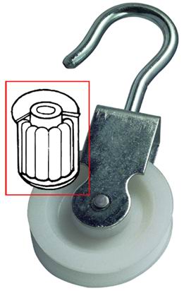 Carrucole C/Cuscin.Zinc.Vigor Girella Nylon Dia. 50 Mm
