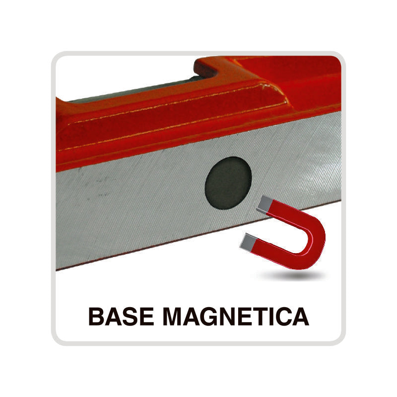 Livella trapezia pressofusa base magnetica Metrica