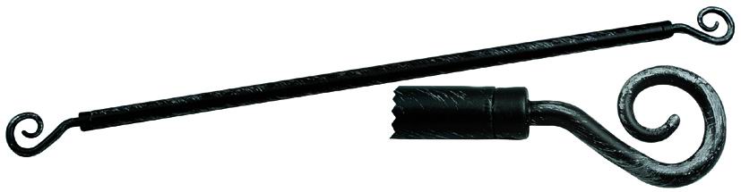 Vigor Stanghette P/Tende Anticate Fe.Battuto Ricciolo 40/60 Cm