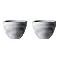Jardinera baja Honey Pot 37 cm, set de 2, Alpine Grey Keter