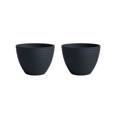 Honey Pot Low Planter 37cm Set of 2 - Millstone Grey Keter