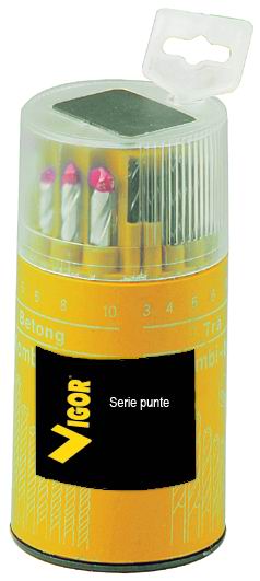 Vigor Contenitori Bit-Box 18-Misto 6-Hss 6-Muro 6-Legno 18 Pezzi