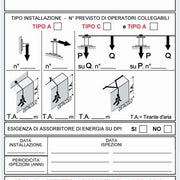 Targhetta in alluminio linea vita indeformabile CSC Edilizia 418A