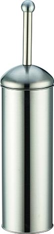Portascopino Wc Inox Vigor Tondo Liscio H. 41,5 Cm