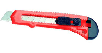 Coltelli Lama Spezzare Vigor Plastica Rossa Eco Big 18 Mm