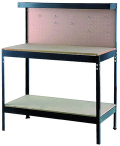 Banco da Lavoro in Acciaio VBL-0 120x60x150 cm con 8 Ganci Vigor