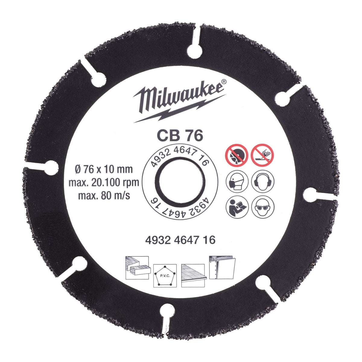 Disco con riporto in carburo - MULTIMATERIALE Milwaukee
