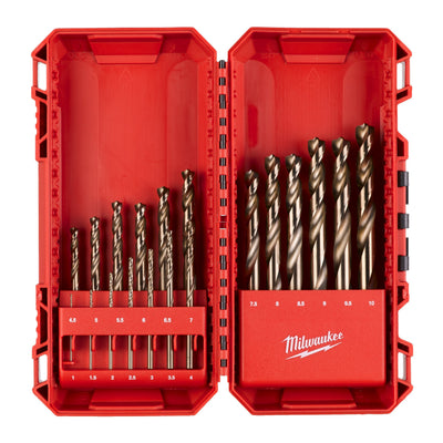 Cassette punte per metallo forgiate in HSS-G COBALTO - DIN 338 Milwaukee