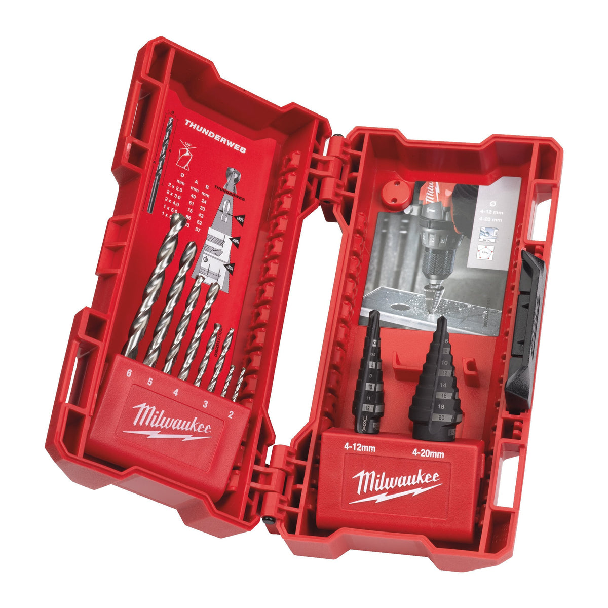 Step & drill bit combo set (10 pc) Milwaukee