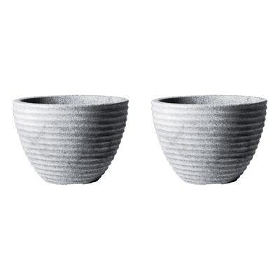 Honey Pot Low Planter 49cm Set of 2 - Alpine Grey Keter