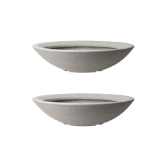 أصيص زهور على شكل وعاء منخفض Varese 60cm طقم من 2 لون Alpine Grey Keter