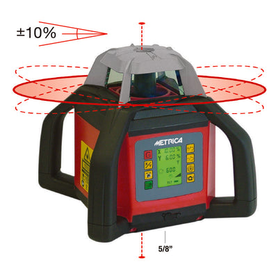 Autolivello laser rotativo con piano inclinabile 4 maniglie Metrica