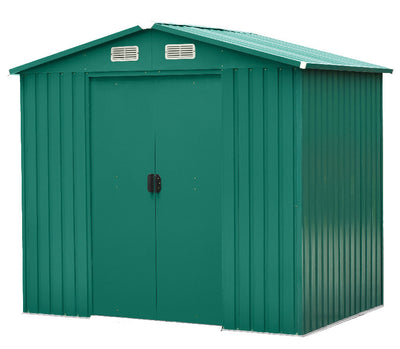 Casetta da giardino in lamiera zincata verde con porte scorrevoli Jardin Verdelook