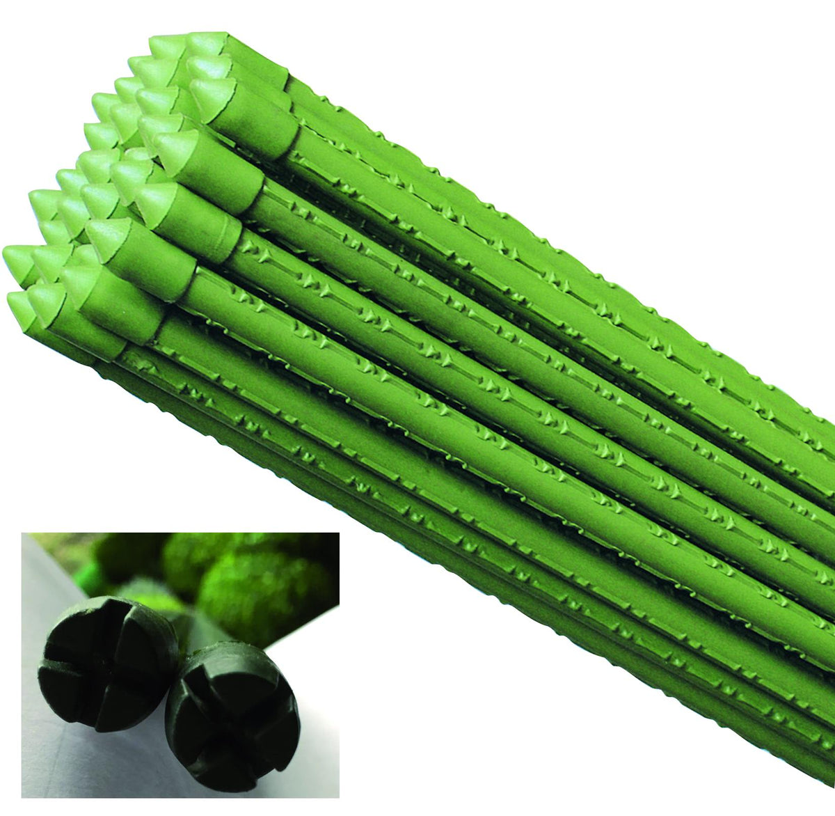 Canne Metallo Plasticato Vigor Verde Diam. 8 Mm H. 90 Cm