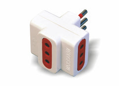 Adapter potrójny, wtyczka 10A, gniazda 10A, biały, FR-TR310B Friggeri