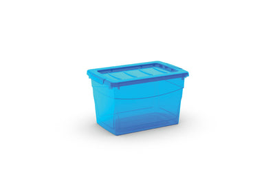 Contenitore con coperchio Omni Box S 16 L azzurro trasparente 38,5x25,5x23,5 cm Keter