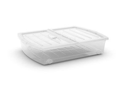 Contenitore sottoletto con ruote Spinning Box XL 56 L trasparente 77x58,5x17,5 cm Keter