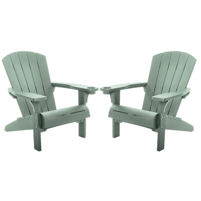 Alpine Adirondack Chair, Set of 2 - Vintage Green Keter