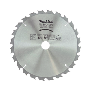 B-04999 Lama Standard T.C.T. 260x30mm, 24T, Legno Makita