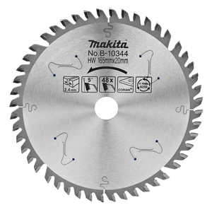 B-10344 Lama Specialized T.C.T., 165x20mm, 48T Makita