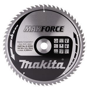 B-32384 Lamamakforce T.C.T., 355x30mm, 60T Makita
