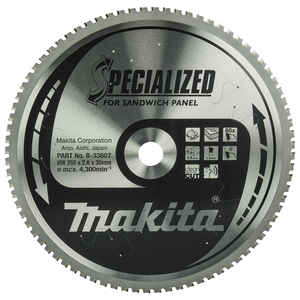 B-33607 Lama Specialized T.C.T., 355x30mm, 80T Makita