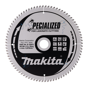 B-33875 Lama Specialized T.C.T., 260x30mm, 84T Makita