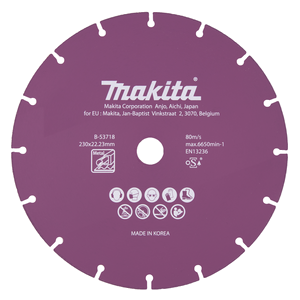 B-53718 Disco diamantato 230mm, Specialized, a secco Makita