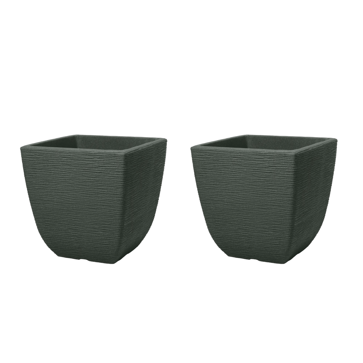 Cotswold Square Planter 32cm Set of 2 - Marble Green Keter