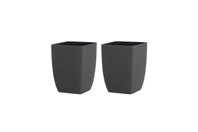 Cotswold Tall Square Planter 33cm Set of 2 - Millstone Grey Keter