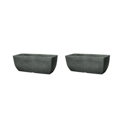 Cotswold Trough Planter 60cm Set of 2 - Marble Green Keter