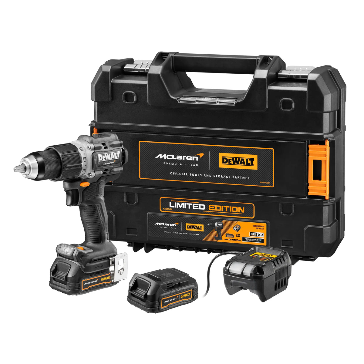 Trapano avvitatore a percussione 18V XR Brushless - x McLAREN TEAM F1 in edizione limitata DCD85ME2GT-QW DeWalt
