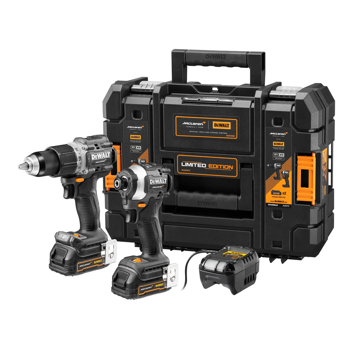 Kit 18V XR Brushless McLaren Team F1 edizione limitata DeWalt DCK200ME2GT-QW