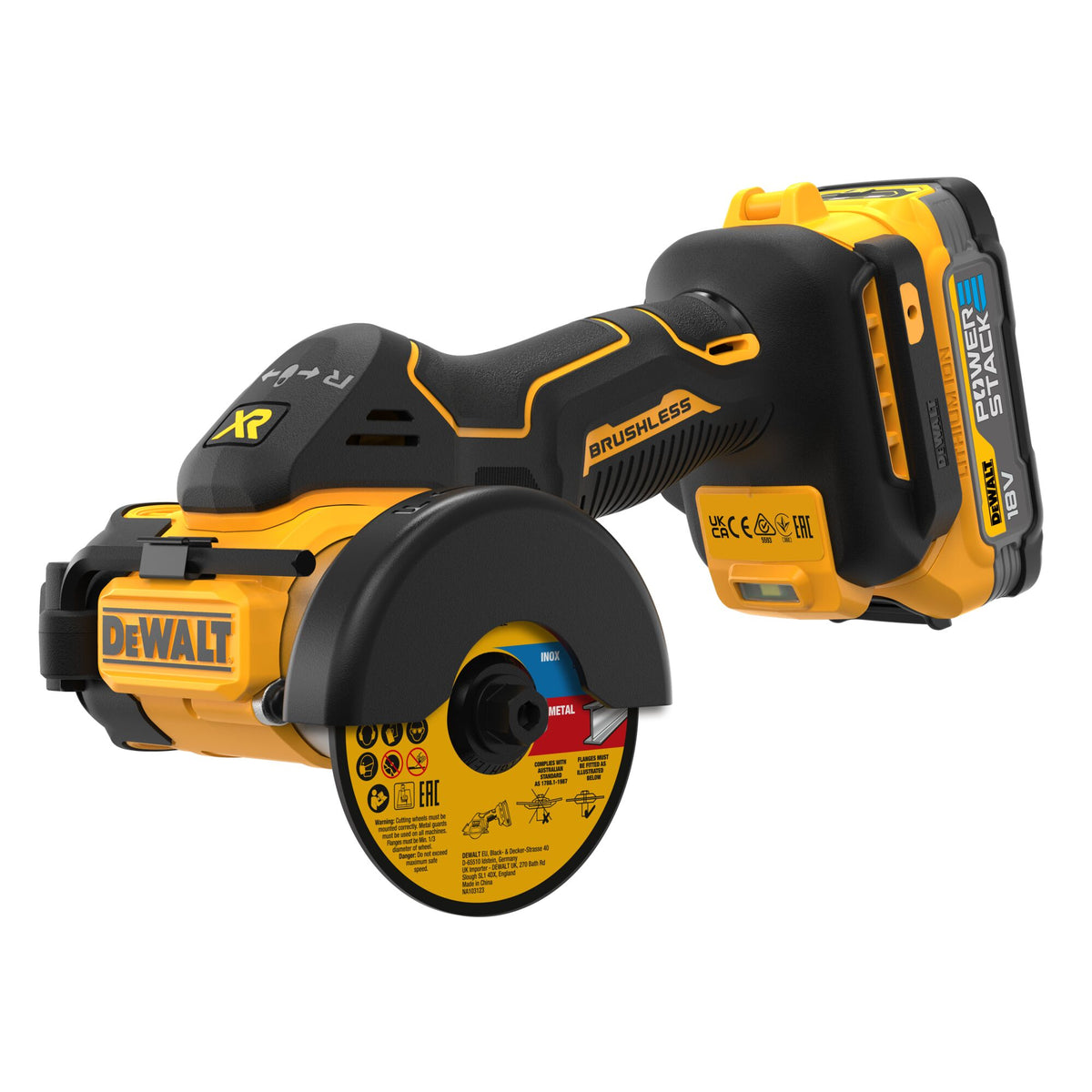 Mini-amoladora 76 mm sin escobillas 18V XR - 2 x 18V Powerstack compact