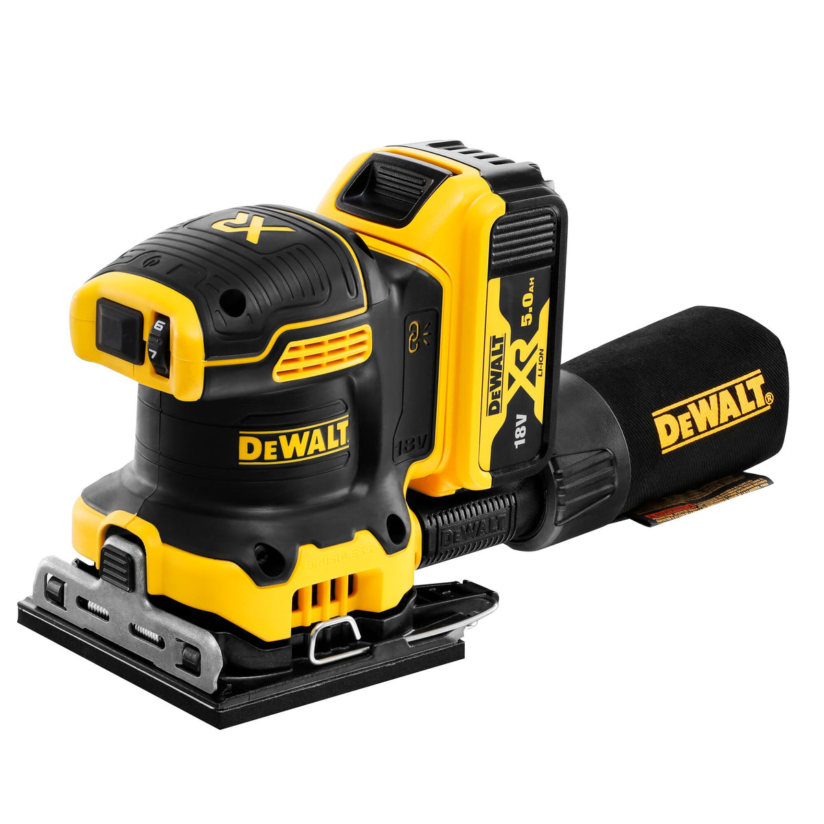 Levigatrice orbitale 1/4 di foglio 18V XR DeWalt DCW200P2-QW