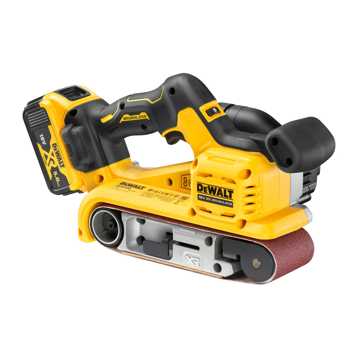 Levigatrice a nastro 75x533mm 18V motore brushless, motore brushless DeWalt