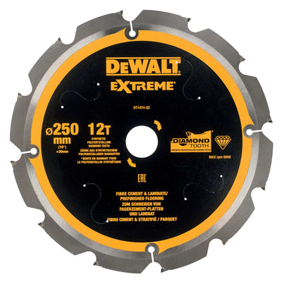 Lama per sega circolare multimateriale 250mm 12T DeWalt DT1474-QZ