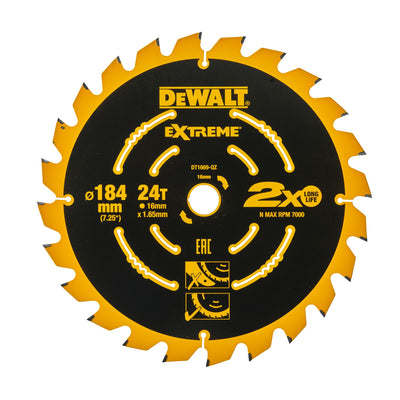 Lama Extreme per troncatrice 184 x 16 x 24T DeWalt DT1669-QZ