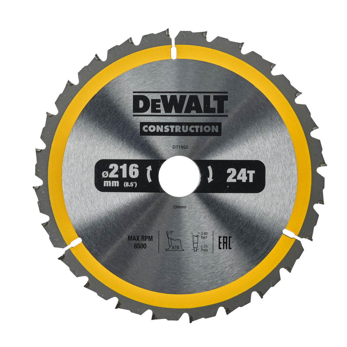 Lama 216x30mm DeWalt DT1952-QZ