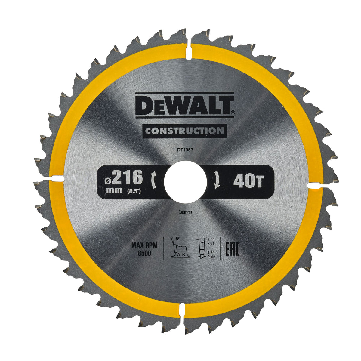 Lama 216x30mm DeWalt DT1953-QZ