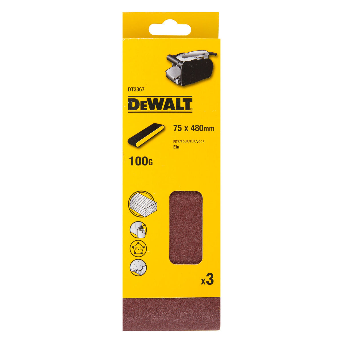 Nastri abrasivi 75 x 480mm DeWalt DT3367-QZ